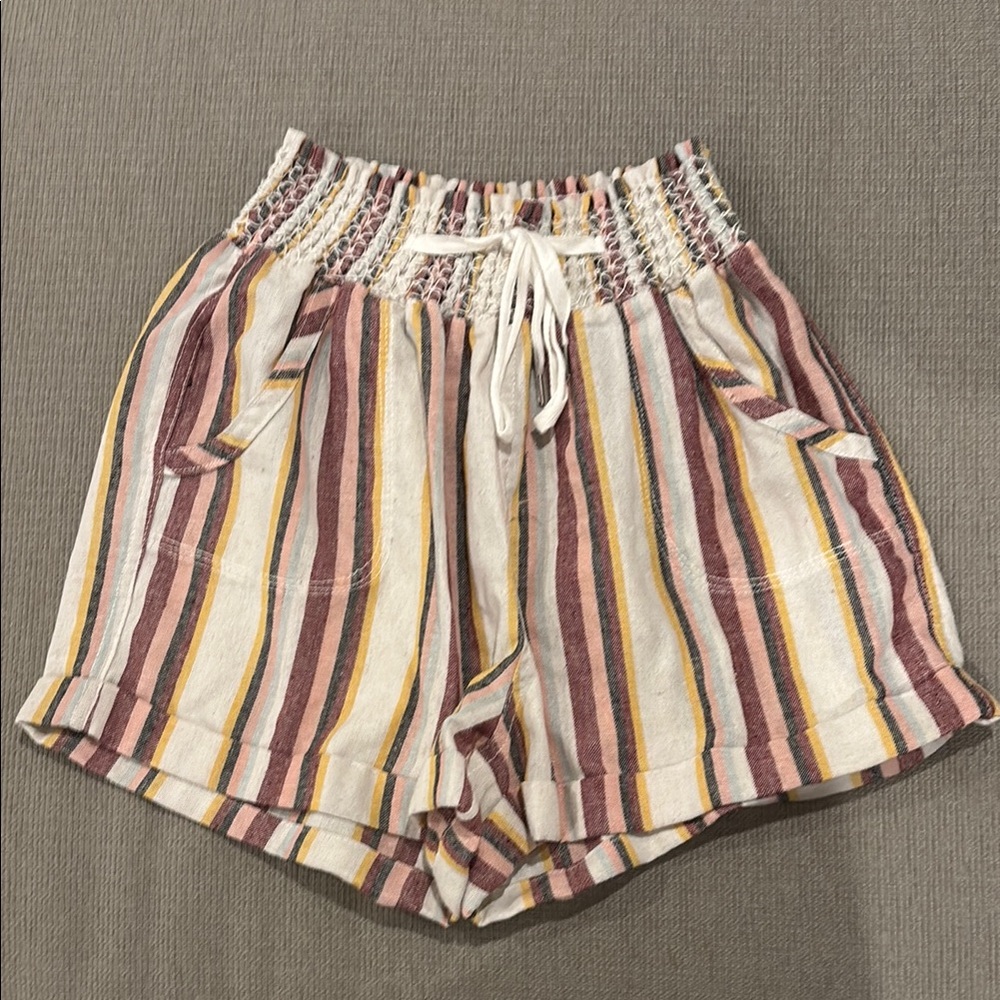 Forever 21 High Waist Red and Yellow Shorts